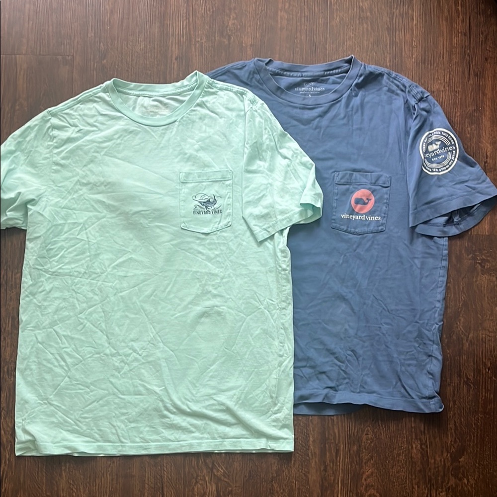2 Vineyard Vines! Blue small and Green xl Short Sleeve Tees